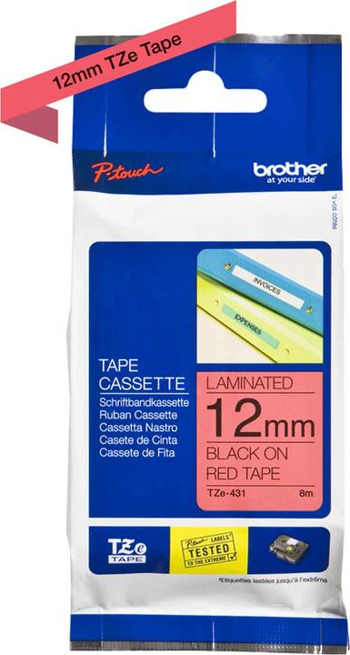 Produktbild Brother Tze-431 (1.20 cm, Rot)