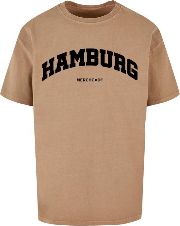 Actual product image Merchcode Hamburg Wording - Acid Washed Oversize Tee - 113015 (4XL)