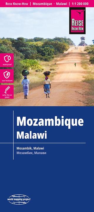 Map Mozambique, Malawi 1:1.200.000
