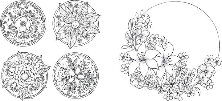 Productafbeelding Ausmalbuch - Florale Motive