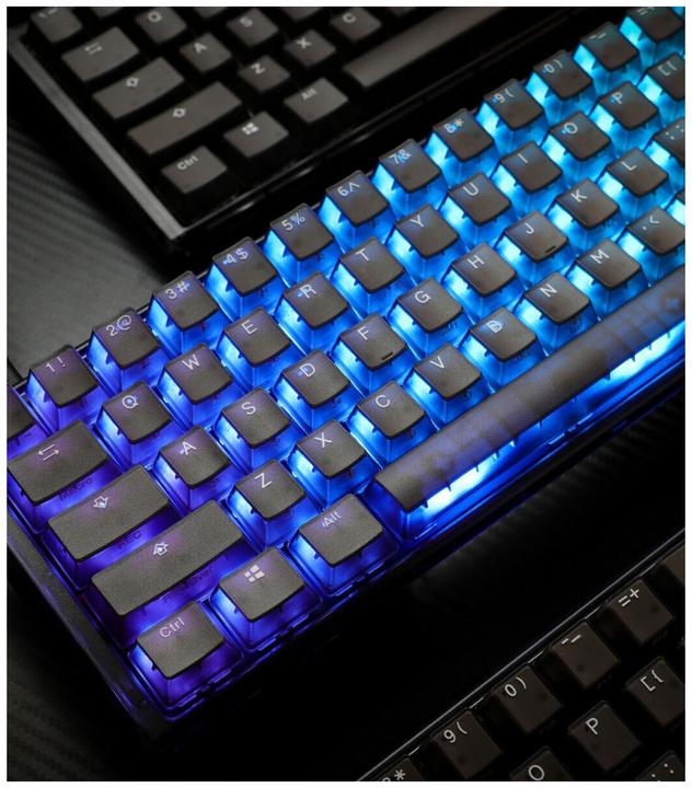Produktbild Ducky One 3 Aura Black Mini Gaming Tastatur, RGB LED - MX-Blue (US) (Eng. Int., Kabelgebunden)