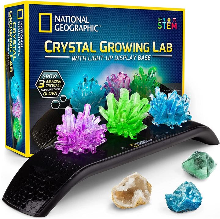 Actual product image Bandai National Geographic Light Up Crystal Growing Lab