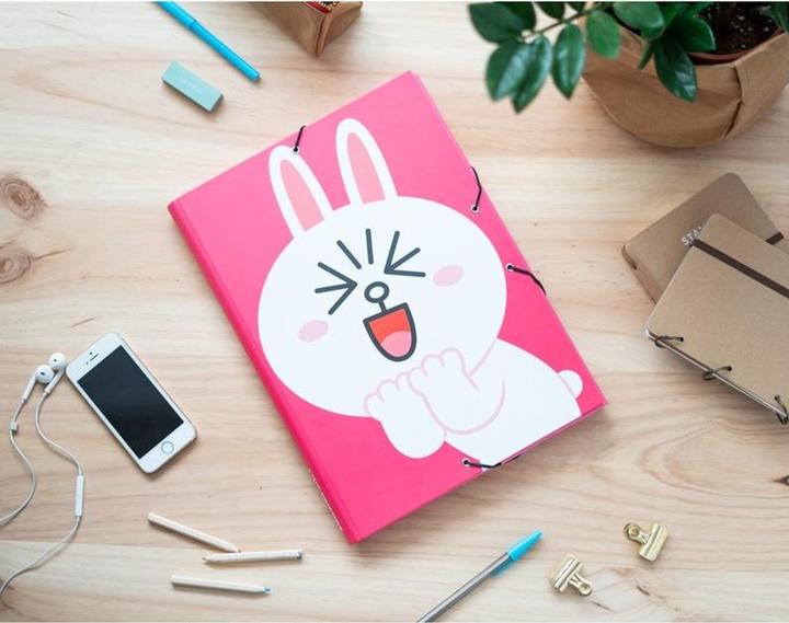Actual product image Line Friends CONY Bunny A4 Document Folder (24 x 34 cm) (A4)