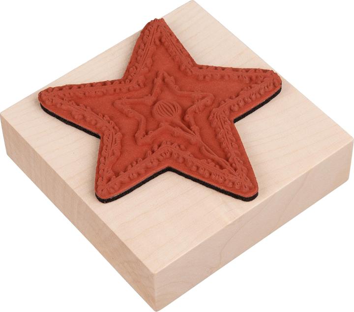Actual product image Rayher Motif stamp star 7,0 x7,0 cm