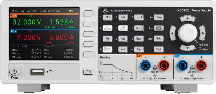 Produktbild Rohde & Schwarz R&S®NGC102-G Labornetzgerät, einstellbar 32 V (max.) 5 A (max.)