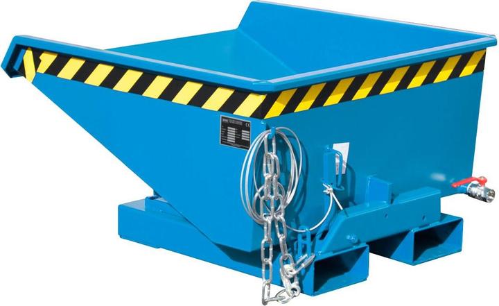 Produktbild eurokraft pro Mini-Kippbehälter für Späne, Volumen 0,225 m³, blau RAL 5012 (225 l)