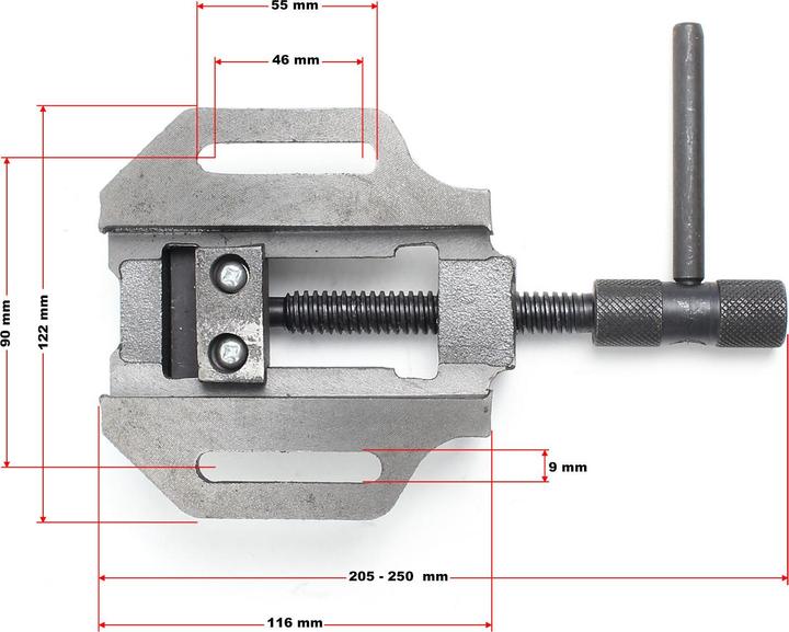 Produktbild Wiltec Maschinenschraubstock 75mm Schraubstock Werkstatt Bohrmaschinenschraubstock (75 mm)