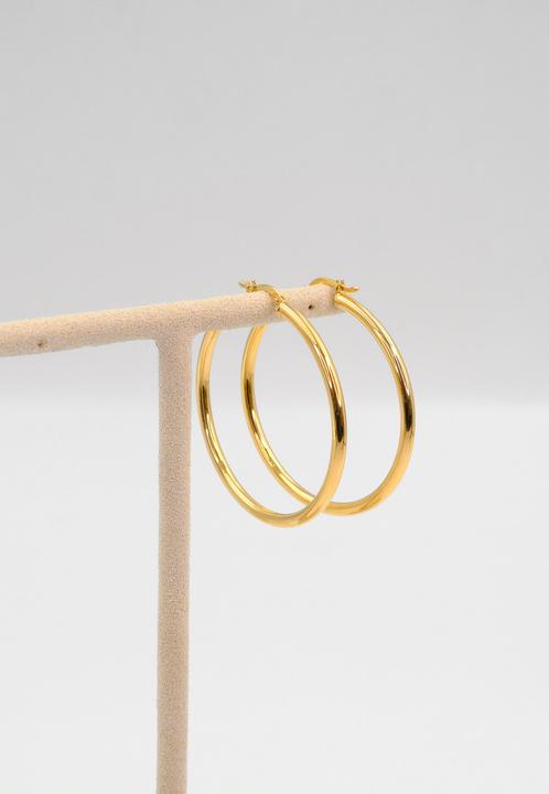 Actual product image Muau Creoles (750/18 K Yellow gold)