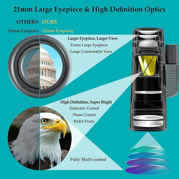 Actual product image Adasion Monocular Telescope 12x56 HD (12 x, 56 mm)