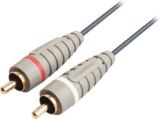 Bandridge BLUE Stereo RCA Cable (5 m, Cinch)