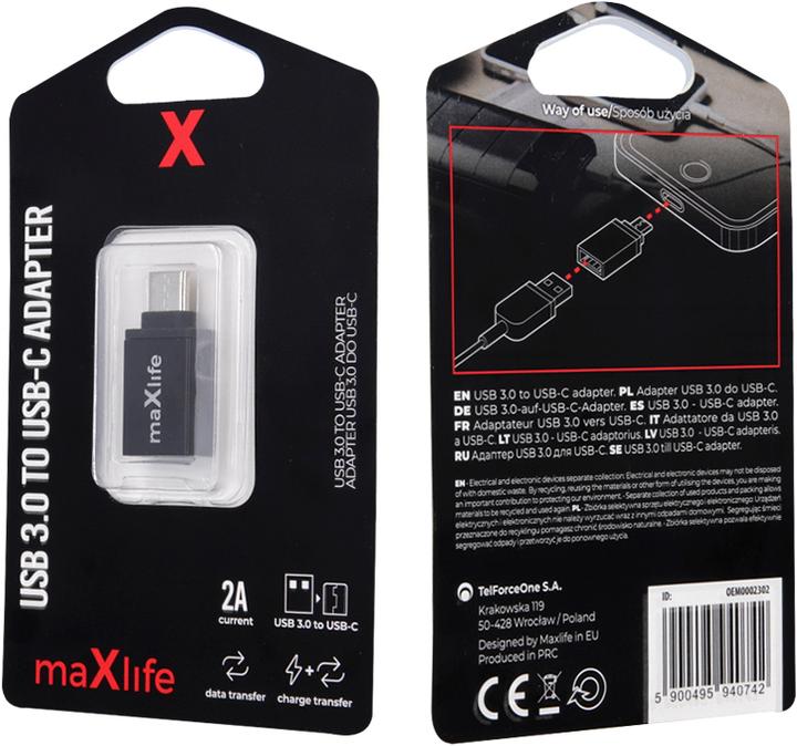 Produktbild Maxlife USB A to USB C Adapter (USB, USB Typ C)