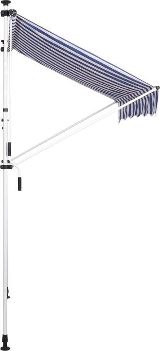 Produktbild CLP Klemmmarkise Westerly 150x120 cm, weiss/blau (1.50 m)