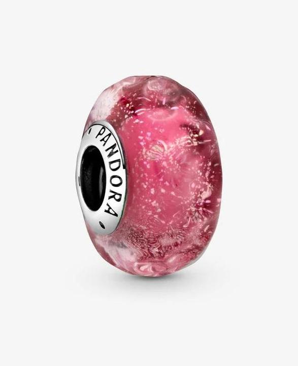 Produktbild Pandora Wavy Fancy Pink Charms/Beads (Glas, Silber 925)