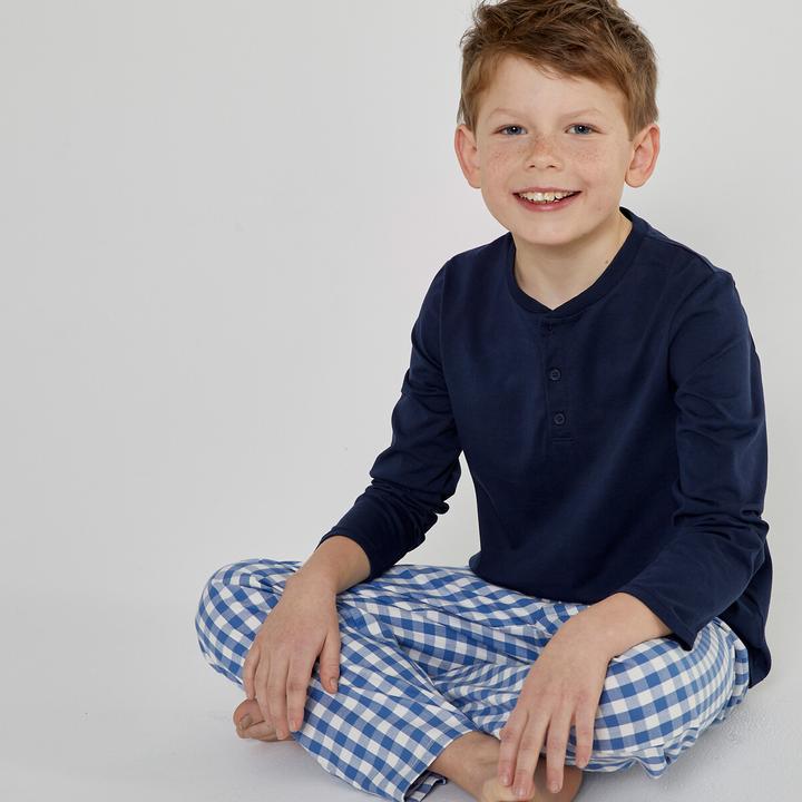 Produktbild La Redoute Collections Schlafanzug mit karierter Hose (140)