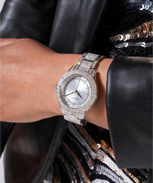 Produktbild Guess P SLV CS W/ CRYS / SUN SLV GLITZ DL / P SLV BRCT W/ CRYS Armbanduhr (36 mm)