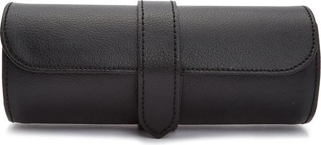 Actual product image Sophisticated genuine leather Roadster watch roll for 3 wristwatches with additional jewellery