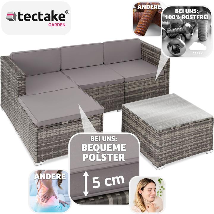 Actual product image tectake Rattan Lounge Lignano