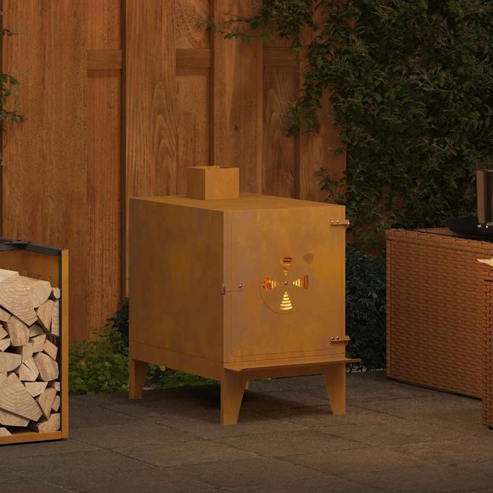 Produktbild VidaXL Gartenofen 35x50x60 cm Cortenstahl Camping Ofen tragbarer Ofen Holzofen