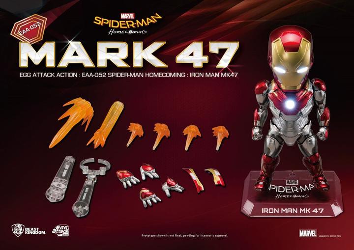 Produktbild Beast Kingdom Spider-Man Homecoming “Iron Man MK 47” Egg Attack Actionfigur