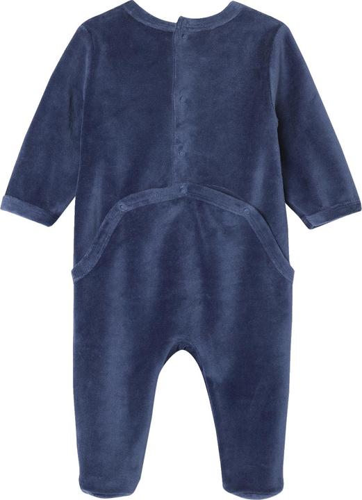 Actual product image Vertbaudet 2er-Pack Baby Samt-Strampler mit Recycling-Polyester, Feuerwehr (50)