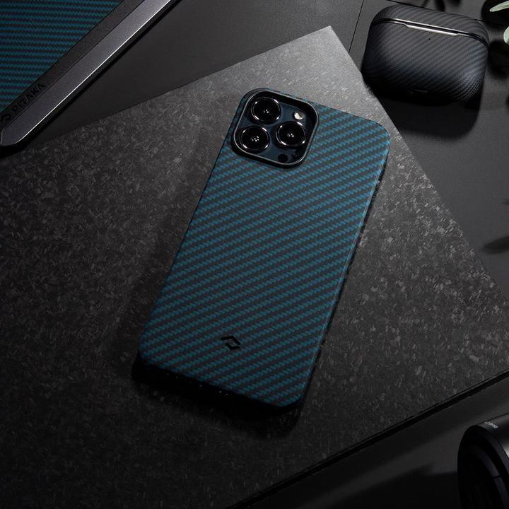 Produktbild Pitaka MagEZ Case 2 for iPhone13 Pro 6.1" (Black/Blue Twill) (Apple iPhone 13 Pro)