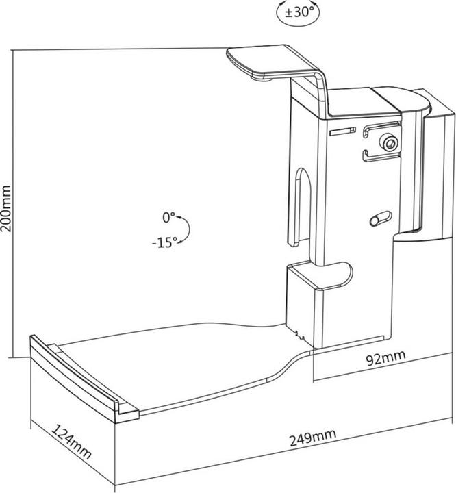 Actual product image myWall 2 wall brackets for SONOS speakers PLAY5 load sideways rotatable (1 pair, Wall installation, Rotatable)