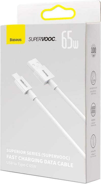 Actual product image Baseus USB A - USB C (1 m, USB 2.0, 65 W)