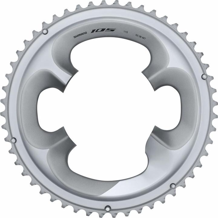 Actual product image Shimano Chainring 105 FC-R7000 52 teeth MT silver (52)