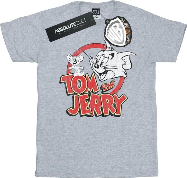 Tom & Jerry Distressed Logo TShirt (S)