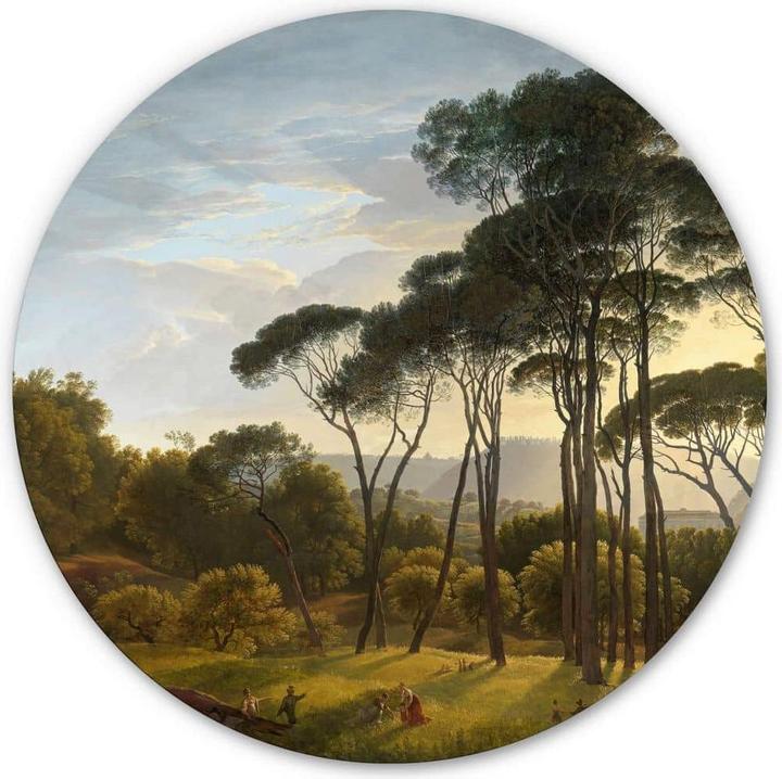 Actual product image Trenddeko Italian landscape with umbrella pines (Ø 30 cm)