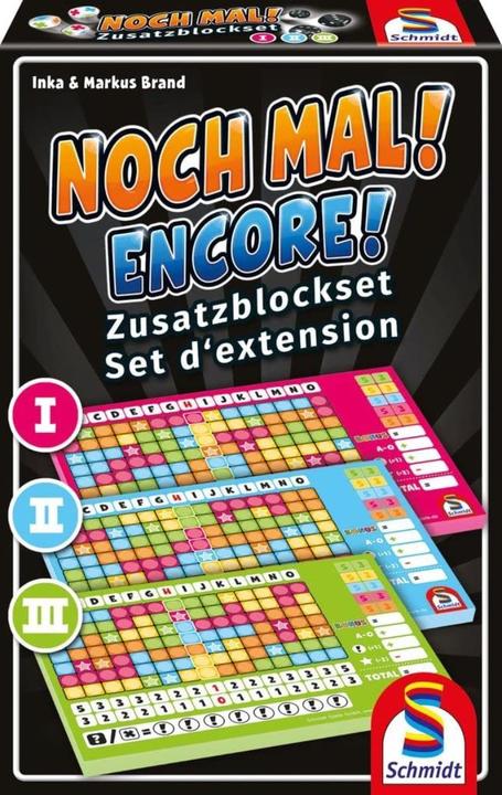 Produktbild Schmidt Spiele Noch Mal! Zusatzblocket 1 bis 3 (Englisch, Französisch, Italienisch, Deutsch)