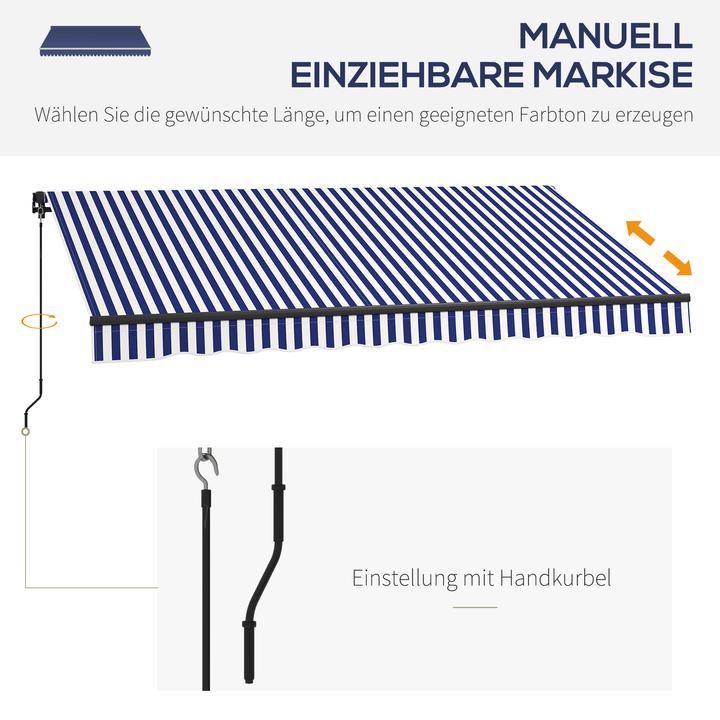 Produktbild Outsunny Markise anbringbar auf verschiedenen Oberflächen (2.90 m)