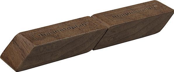 Image du produit kaiserkraft Plots magnétiques en bois design, lot de 4, L x l x h 60 x 20 x 13 mm, marron (4 x)