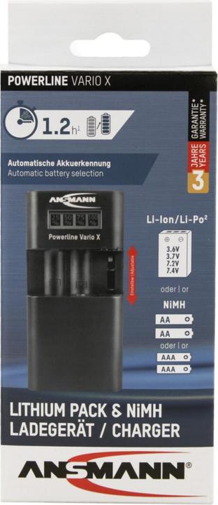 Image du produit Ansmann Powerline Vario X (1 pcs, HR03, Chargeurs sans batterie)