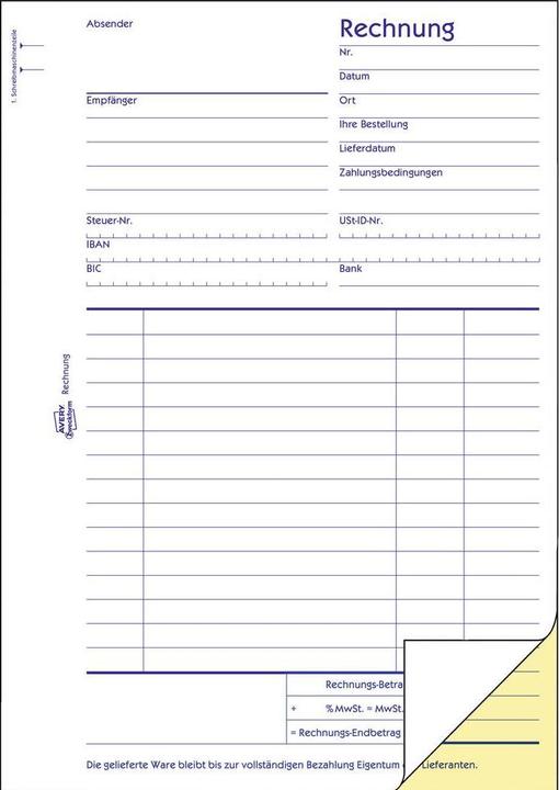 Produktbild Avery Formularbuch "Rechnung", SD, 4+1 GRATIS (40 x)