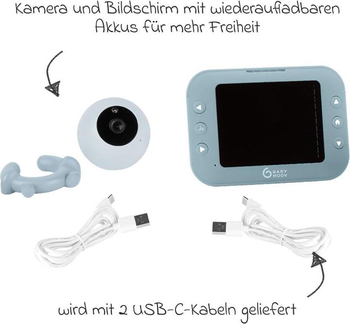 Image du produit Babymoov Yoo Roll Moniteur Vidéo Pour Bébé (Vidéo et audio, 300 m)