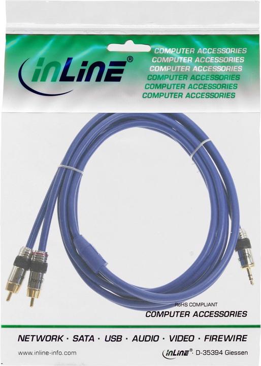 Produktbild InLine 3.5mm Klinke – Cinch (2 m, Cinch, 3.5mm Klinke (AUX))