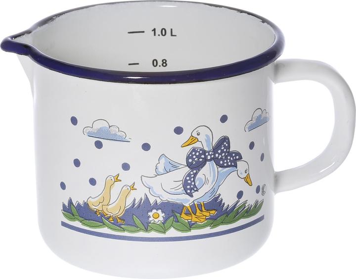 Produktbild Krüger Milchtopf mit Ausguss 'Gänseglück' (14 cm, Milchtopf, Emaille)