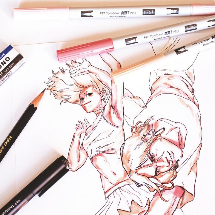 Image du produit Tombow Set pour débutants Manga (poussiére, œillet, Lilac, Pink, Opale, Beige, Bleu, 6 x)