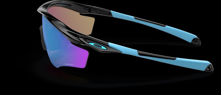 Actual product image Oakley M2 Frame XL cycling glasses (Polished Black, Prizm Sapphire)