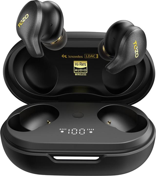 Tozo Golden X1 True Wireless Stereo (TWS) USB Typ-C Bluetooth In-Ear Headset Schwarz (ANC, 8 h, Wireless)