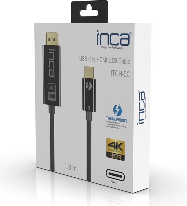 Image du produit Inca Adaptateur ITCH-30 4K60Hz HDR HDCP 2.2 1,8 m 4K@60Hz (1.80 m, HDMI)