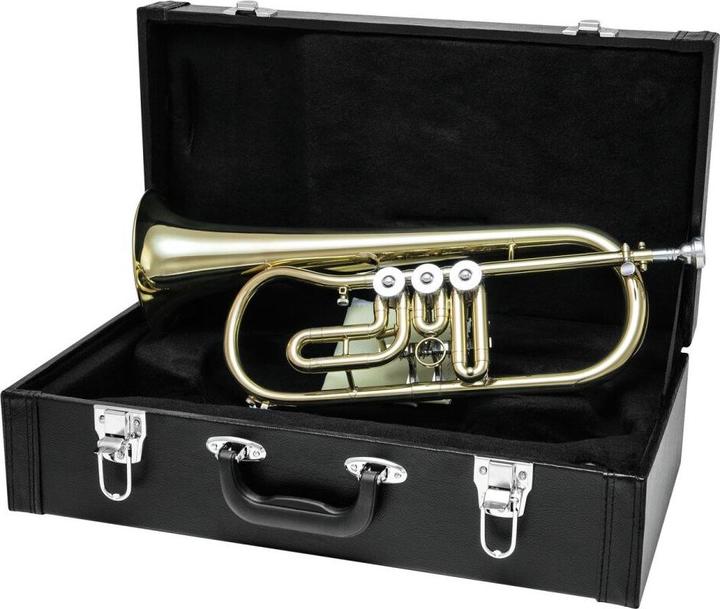 Actual product image Dimavery FH-310D Bb flugelhorn rotary valve (Flugelhorn, Rotary valve, B flat major)