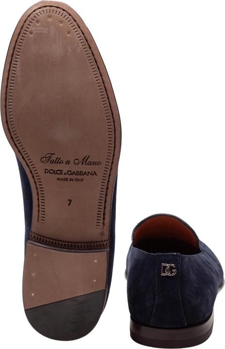 Produktbild Dolce & Gabbana calfskin crust moccasin color blue (41)