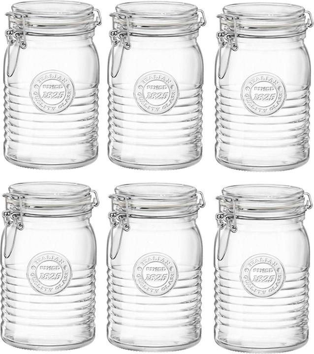 Immagine prodotto Bormioli Rocco Barattolo per conserve Officina 1825 1000 ml, 6 pezzi (6 pz., 1 l)