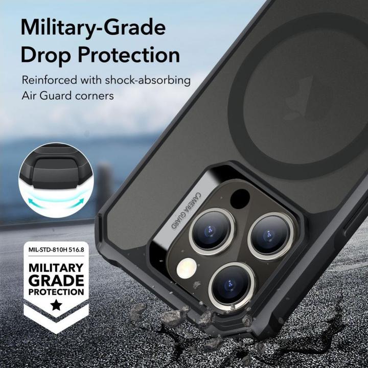 Produktbild ESR Air Armor Halolock Magsafe Iphone 15 Pro Max Frosted Black (Apple iPhone 15 Pro Max)