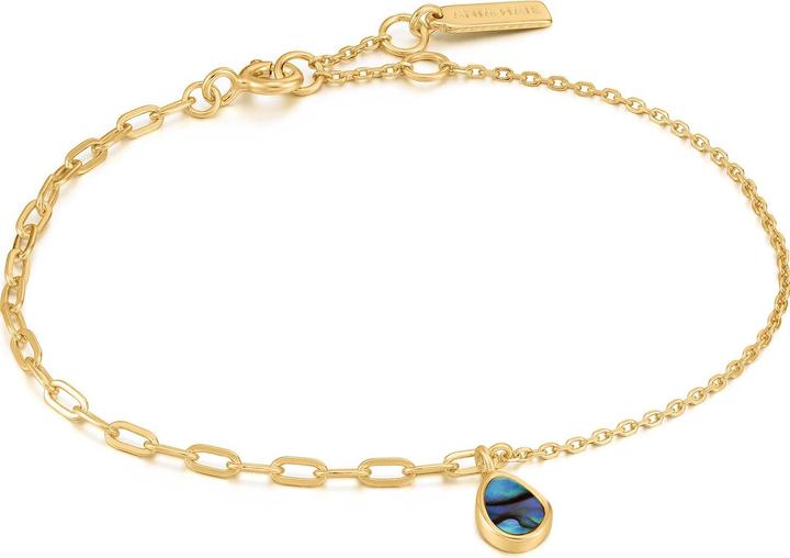Ania Haie Turning Tides Armband (16.50 cm, 925er Silber, Vergoldet, Perlmutt)