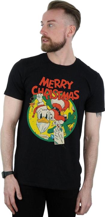 Immagine prodotto Disney Donald Duck Merry Christmas Maglietta Uomo (M)