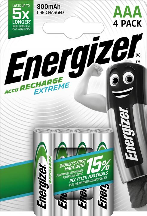 Energizer Recharge Extreme (4 Stk., AAA, 800 mAh)