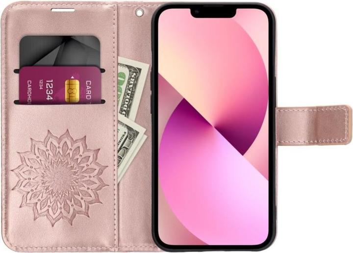 Image du produit OEM Back panel cover MEZZO Book case for IPHONE 16 Pro mandala rose gold (Apple iPhone 16 Pro)